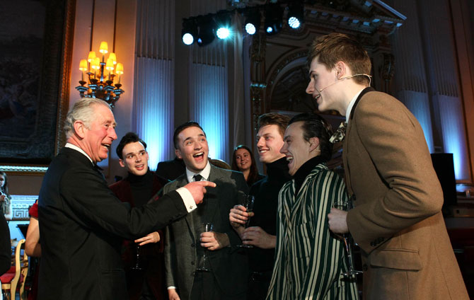 RWCMD actors meet Prince Charles after the performance 