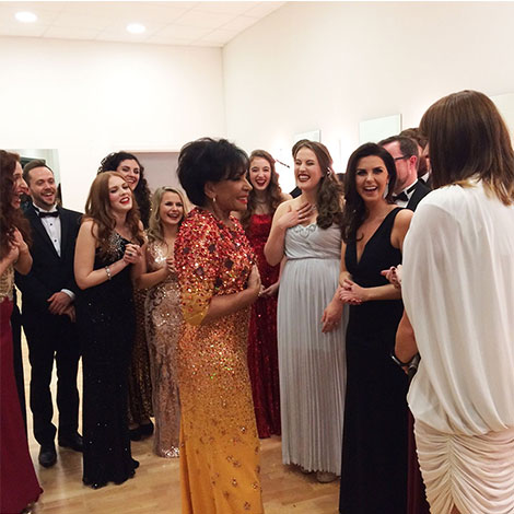 Dame Shirley Bassey meets students and graduates